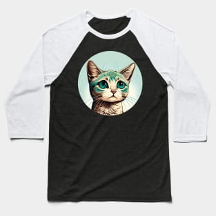 Amazing Cute Pastel Cat Face Lover - Funny Cats Baseball T-Shirt